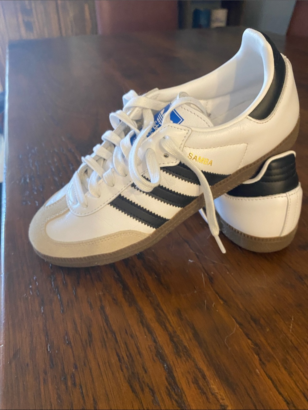 adidas Samba White Black Tan Low-Profile Sneakers